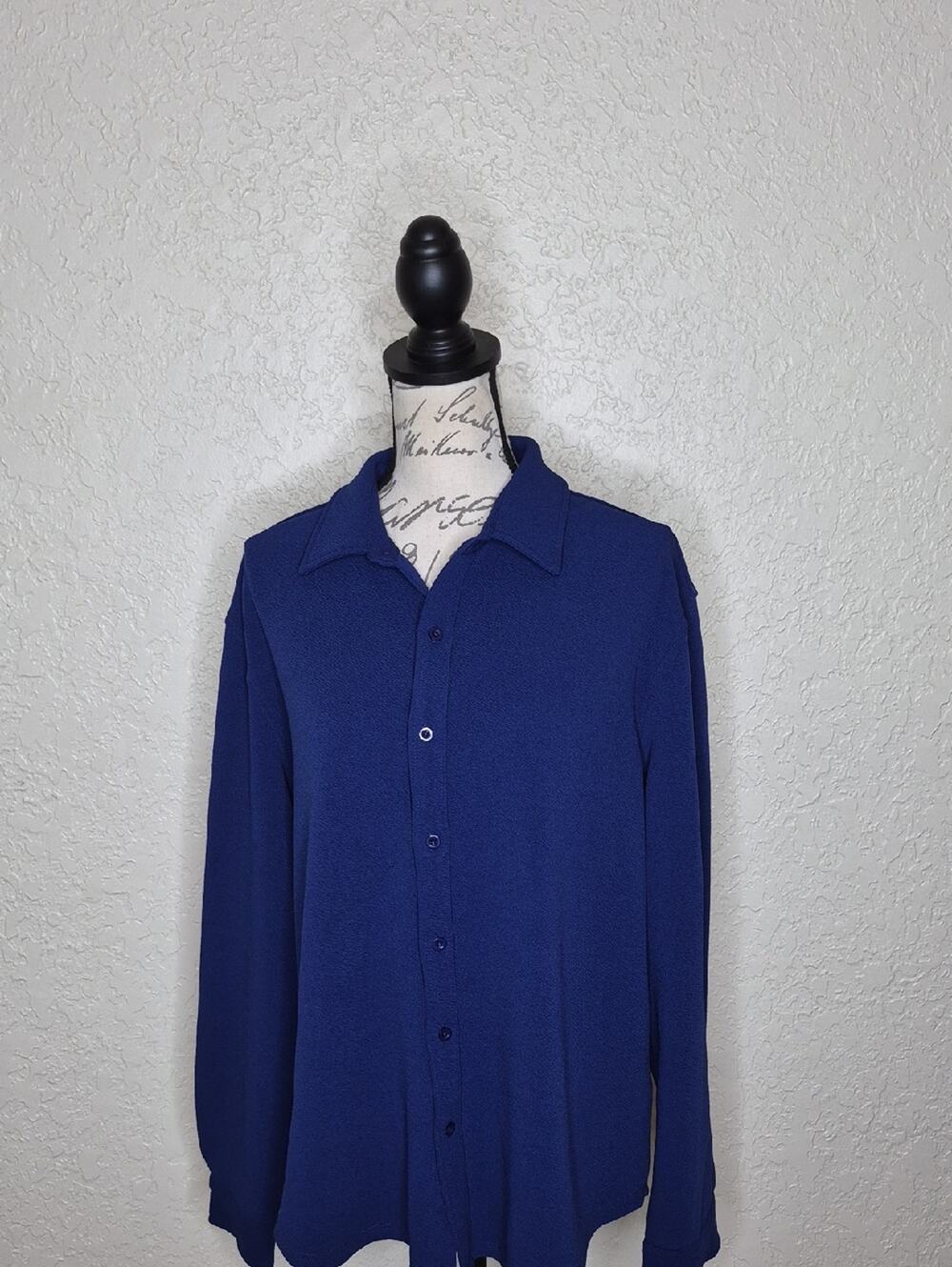 Coofandy Button Front Shirt Blue Size M